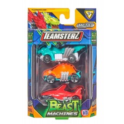 TEAMSTERZ Beast Machine automašīnu 3-paka, 7,5 cm, 1417545T
