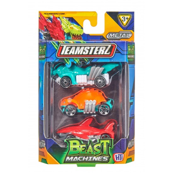 TEAMSTERZ Beast Machine automašīnu 3-paka, 7,5 cm, 1417545T TEAMSTERZ Beast Machine automašīnu 3-paka, 7,5 cm, 1417545T