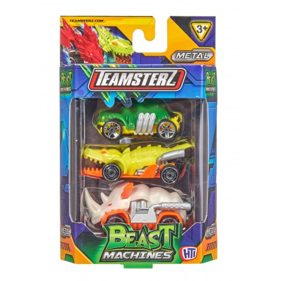 TEAMSTERZ Beast Machine automašīnu 3-paka, 7,5 cm, 1417545T TEAMSTERZ Beast Machine automašīnu 3-paka, 7,5 cm, 1417545T