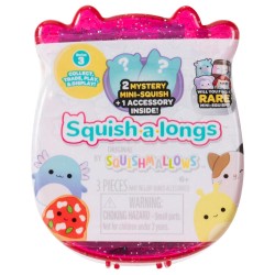 SQUISHMALLOWS SQUISH-A-LONGS figūriņas, 2-paka necaurspīdīgā iepakojumā, 2,5 cm, SQAL0051