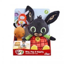 BING & FRIENDS Bing, Flop un Hoppity interaktīvās mīkstās rotaļlietas, BG2410
