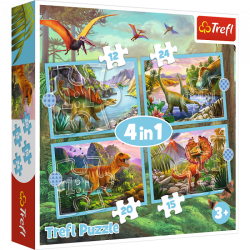 TREFL puzle Dinozauri 4in1, 34609T