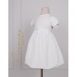 Kleita balta ar tafta svārku daļu, izmēri 80-92cm, AT1286