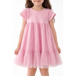 Kleita rozā ar tilla svārku daļu, izmēri 98-122cm, AT0717b