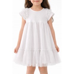 Kleita balta ar tilla svārku daļu, izmēri 98-122cm, AT0717c