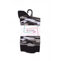 Bellissima kokvilnas zeķes 2-paka, B521 grey camouflage