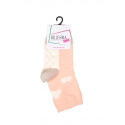 Bellissima ABS mazuļu kokvilnas zeķes, B601 coral pink