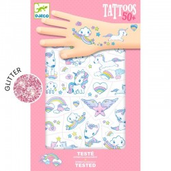 DJECO Tetovējumi – Vienradži (50+ tetovējumu), DJ09575