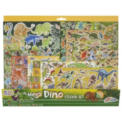 Uzlīmes - dinozauri Grafix Mega Sticker Set Dino, 500pcs 40x32cm 100081