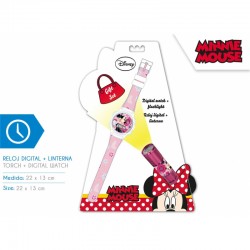 Minnie Mouse  pulkstenis un lukturītis, komplekts G0194