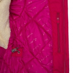 HUPPA ziemas sieviešu parka VIVIAN 1 fuksija ar dabīgo kažokādu, 12498120-00063