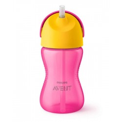 PHILIPS AVENT KRŪZĪTE AR ELASTĪGU SALMIŅU, 300 ML, 12M+, ROZĀ, SCF798/02