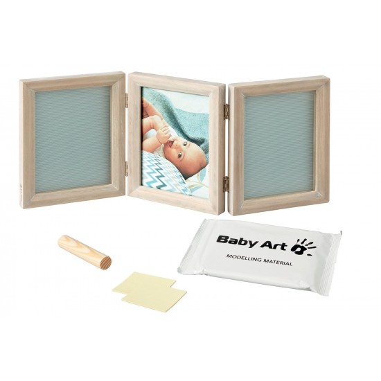 Baby Art Double Print Frame My baby Touch komplekts mazuļa pēdiņu/rociņu nospieduma izveidošanai, stormy, 34120173 Baby Art Double Print Frame My baby Touch komplekts mazuļa pēdiņu/rociņu nospieduma izveidošanai, stormy, 34120173