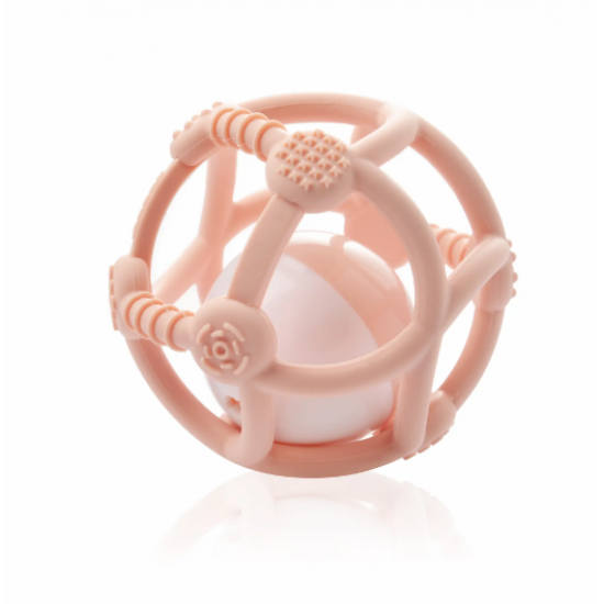 KIDSME silikona zobgrauznis bumba, rozā, 9672LA