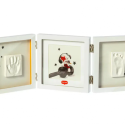 Tiny Love Double Frame komplekts mazuļa pēdiņu/rociņu nospieduma izveidošanai, balts, 3333166061