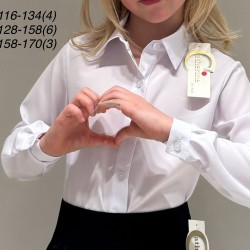 Balta blūze, izmēri 128-152cm, 4304A