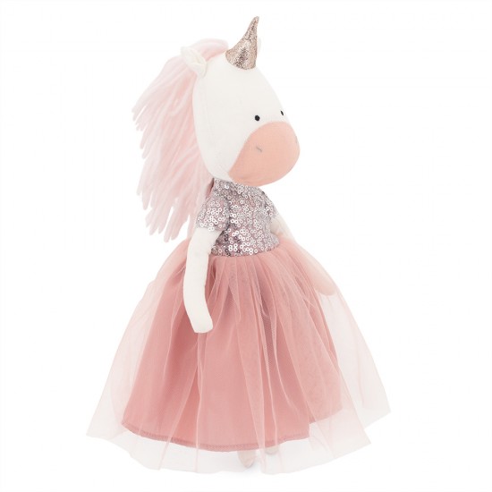COTTI MOTTI Mīkstā rotaļlieta Vienradzis Dafne, rozā kleita (29cm) CM09-15/S05
