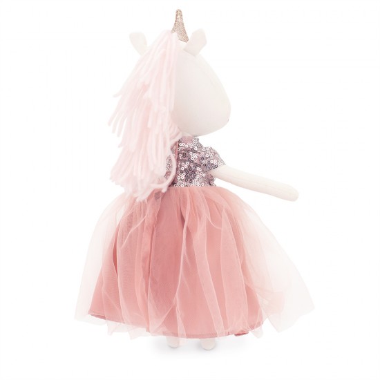 COTTI MOTTI Mīkstā rotaļlieta Vienradzis Dafne, rozā kleita (29cm) CM09-15/S05