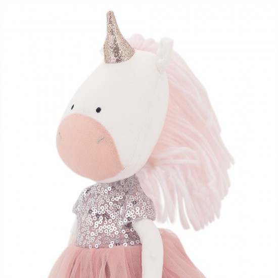 COTTI MOTTI Mīkstā rotaļlieta Vienradzis Dafne, rozā kleita (29cm) CM09-15/S05