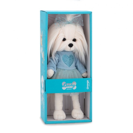 Orange TOYS  mīkstā rotaļlieta LUCKY MIMI sunītis Ziemas noskaņa, ar karkasu 38cm LD5/087