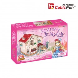 CubicFun 3D puzle Leļļu māja Holiday Bungalow