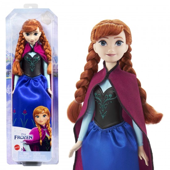 Disney Frozen lelle Anna ar bizēm HLW49 Disney Frozen lelle Anna ar bizēm HLW49