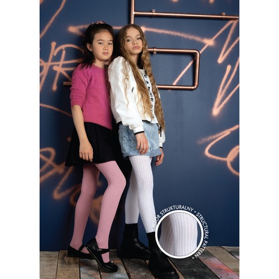 Meiteņu zeķubikses BRAID ar pīnītes rakstu DUSTY ROSE, DR2229 Meiteņu zeķubikses BRAID ar pīnītes rakstu DUSTY ROSE, DR2229