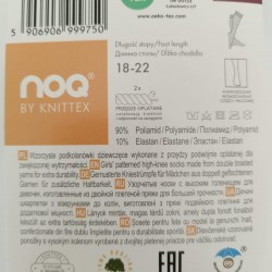 Pusgarās zeķes ar sirsniņu rakstu NANA 20DEN baltas, izmērs 18-22 DR2311