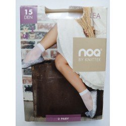 Zeķes gludas LEA 15 DEN 2 pāri izmērs 18-22cm, DR1818 krāsa melna