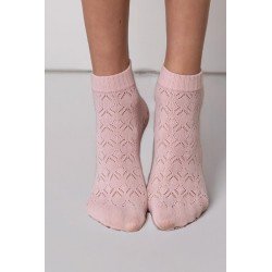 Zeķes ar rakstu ANELA 20 DEN, izmērs 18-22cm DR2611 krāsa balta