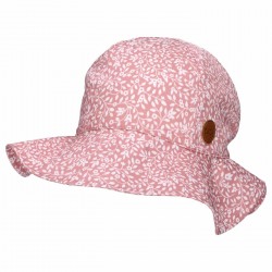 TuTu kokvilnas panamas cepure ar UV+30 aizsardzību, 3-007778 White-D Mauve