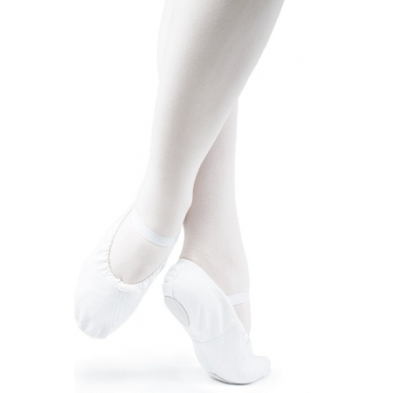 Dejošanas, vingrošanas, baleta čībiņas auduma baltas, 25-30 izmērs AR004