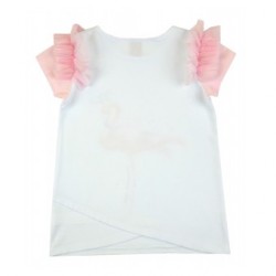 T-krekls ar flamingo meitenēm, izmēri 104-134cm, 8188