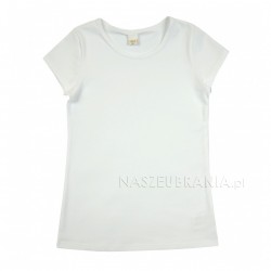 T-krekls balts meitenēm, izmēri 110-146cm, 8407