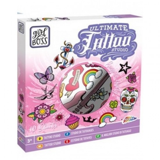 Tetovējumu komplekts Grafix Ultimate Tattoo Set Girl 10 sheets, 130550 Tetovējumu komplekts Grafix Ultimate Tattoo Set Girl 10 sheets, 130550