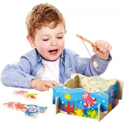 Koka spēle makšķerēšana zivtiņas ar magnētiem Bino Fishing Game 82795