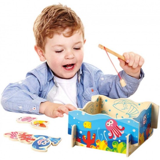 Koka spēle makšķerēšana zivtiņas ar magnētiem Bino Fishing Game 82795 Koka spēle makšķerēšana zivtiņas ar magnētiem Bino Fishing Game 82795