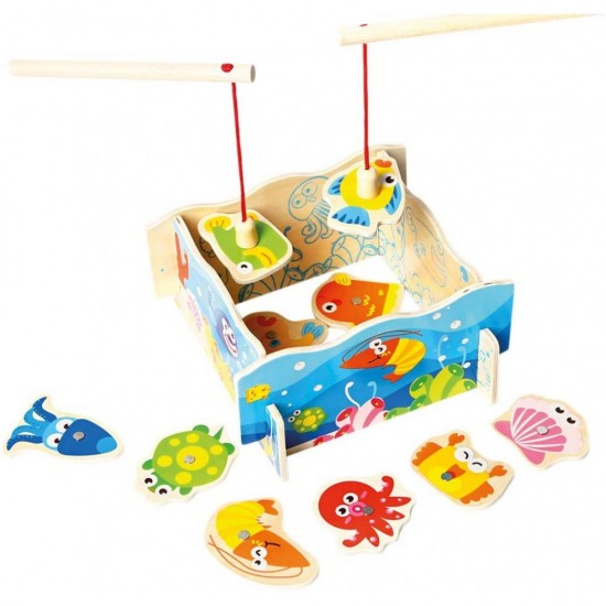 Koka spēle makšķerēšana zivtiņas ar magnētiem Bino Fishing Game 82795 Koka spēle makšķerēšana zivtiņas ar magnētiem Bino Fishing Game 82795