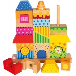 Bino Koka attīstoša rotaļlieta konstruktors Stacking House 84151