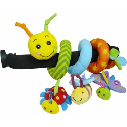 Biba Toys  Attīstoša aktivitātes rotaļlieta grabulis Happy Bugs Activity Spiral GD074