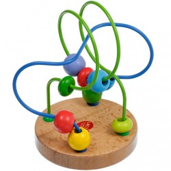 Koka attīstoša rotaļlieta aktīvā cilpa labirints ar lodītēm Lucy&Leo Bead Maze #4 LL116