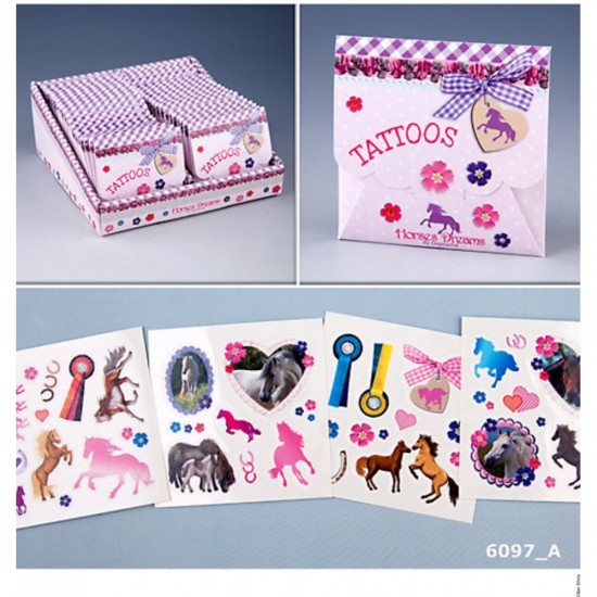 Tetovējumu komplekts Depesche Horses Dreams Mini Tattoos envelope in display 46097 Tetovējumu komplekts Depesche Horses Dreams Mini Tattoos envelope in display 46097