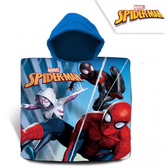 Bērnu dvielis ar kapuci Spiderman 60x120cm G0180 Bērnu dvielis ar kapuci Spiderman 60x120cm G0180