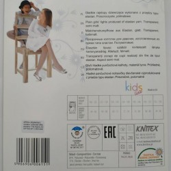 Zeķubikses ALA 20 DEN baltas izmēri 116-158cm KN002 
